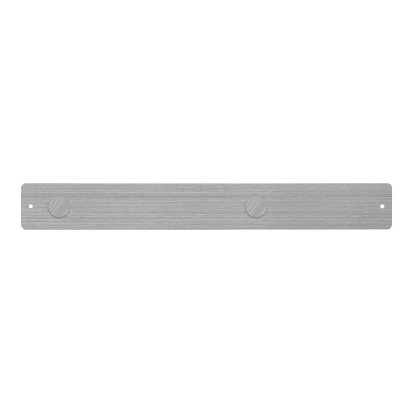 Three by Three Seattle 24 x 3 Inch Metal Strip Frameless Magnetic Bulletin Board with 12 Magnets for Memos, Photos, Lists, and More in Office, Home, or School DÃ©cor (Stainless) - Image 1